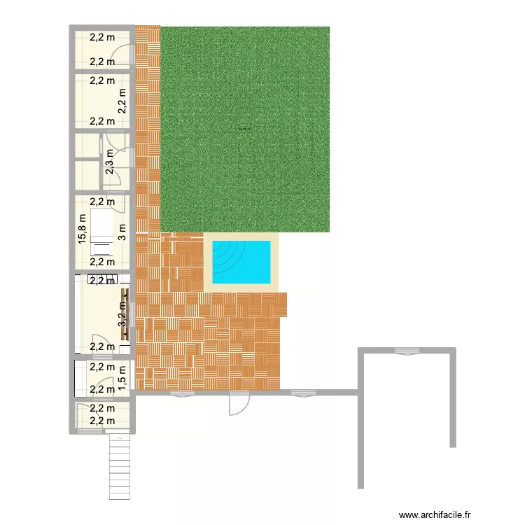 V3 Grange Cématites. Plan de 2 et 32 m² V3 Grange Cématites. Plan de 2 et 32 m²