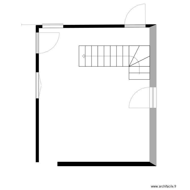 Buanderie - chambre - bureau. Plan de 0 pièce et 0 m2