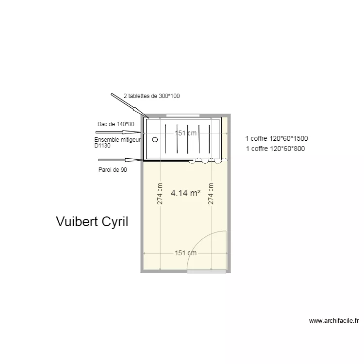 Cyril Espace Habitat. Plan de 