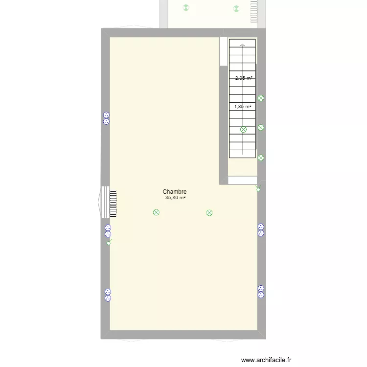 Plan de maison modifi&eacute;. Plan de 