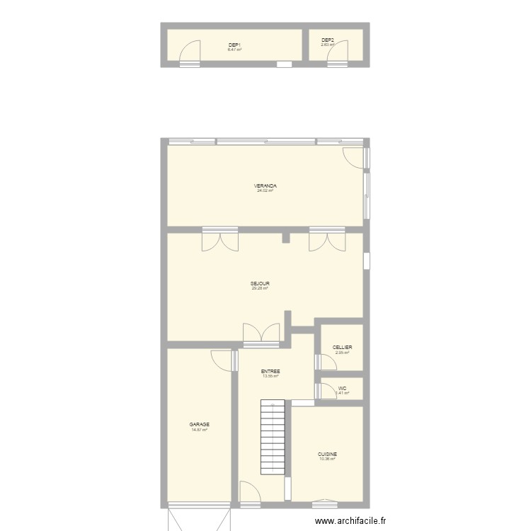 marly rdc. Plan de 0 pièce et 0 m2