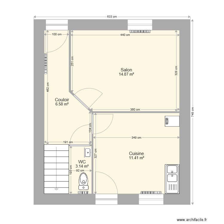 plan rdc. Plan de 0 pièce et 0 m2