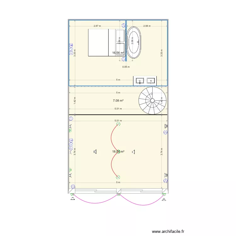 maison de yoyo &eacute;tage. Plan de 