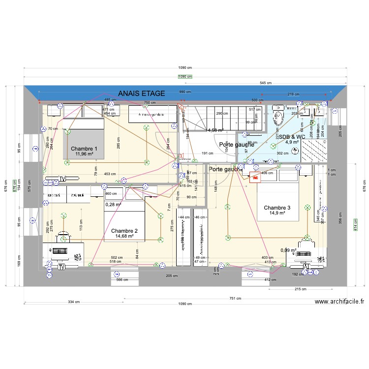 ANAIS BAT1 ETAGE 18 01 2023. Plan de 7 pièces et 51 m2