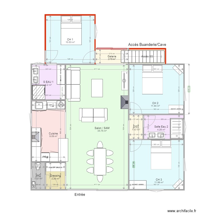 ENSOLEILLEE V DEF MAISON SEULE. Plan de 0 pièce et 0 m2