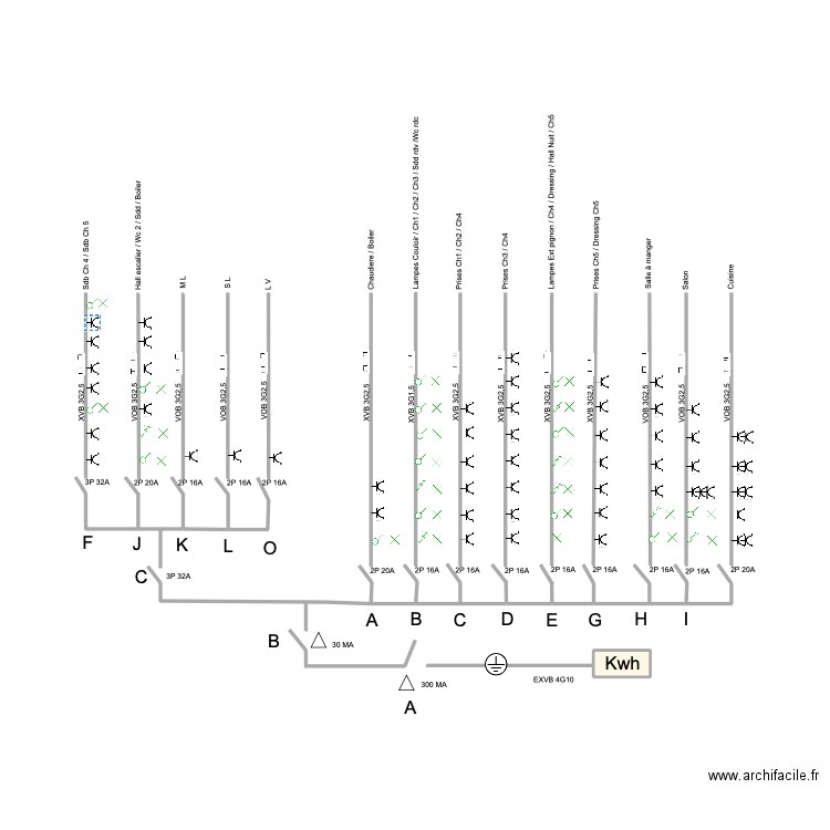 Bonsignore Maison Unifilaire . Plan de 1 pièce et 0 m2