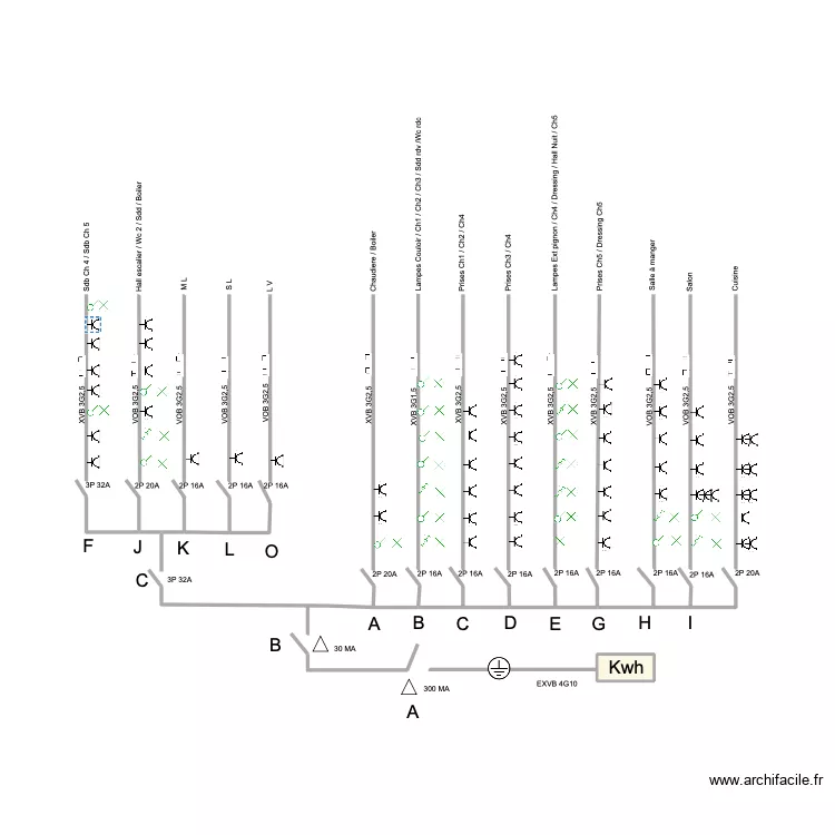 Bonsignore Maison Unifilaire . Plan de Bonsignore Maison Unifilaire . Plan de