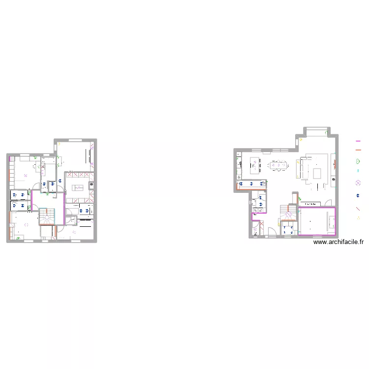 maison Beuvelet plan &eacute;clairage. Plan de 