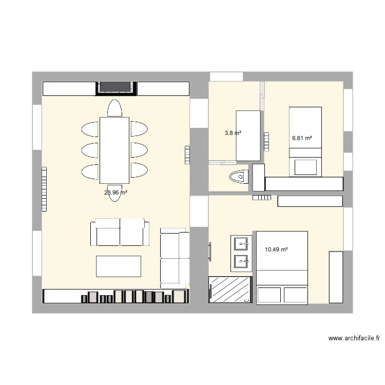 juju. Plan de 0 pièce et 0 m2