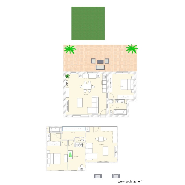 Cazaux 7e essai et Roques 3. Plan de 0 pièce et 0 m2