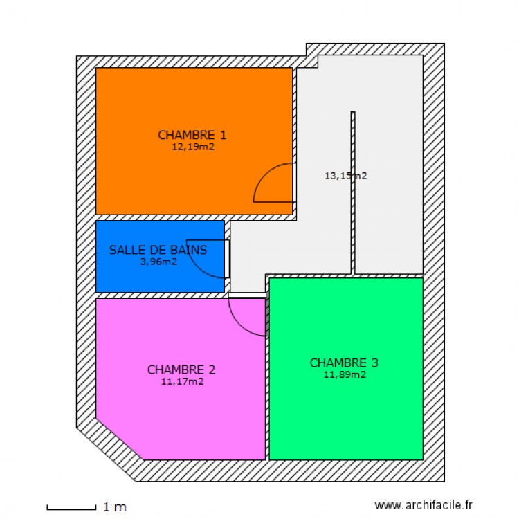 VILLARIES 1ER ETAGE. Plan de 0 pièce et 0 m2