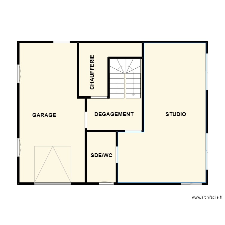 GILLET RDC. Plan de 4 pièces et 76 m2