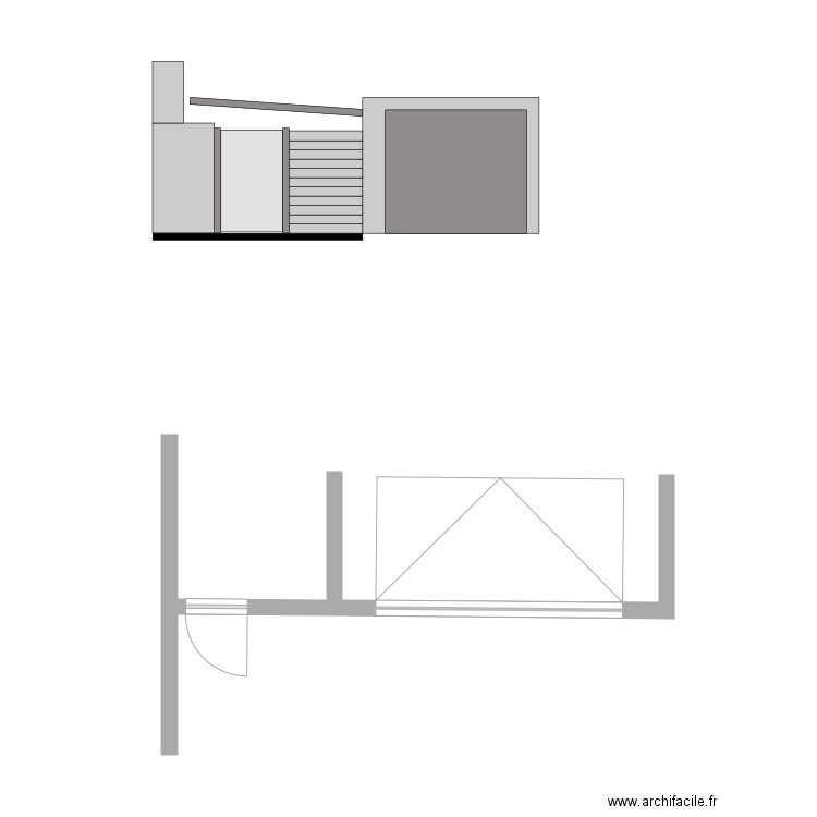 portillon garage. Plan de 0 pièce et 0 m2