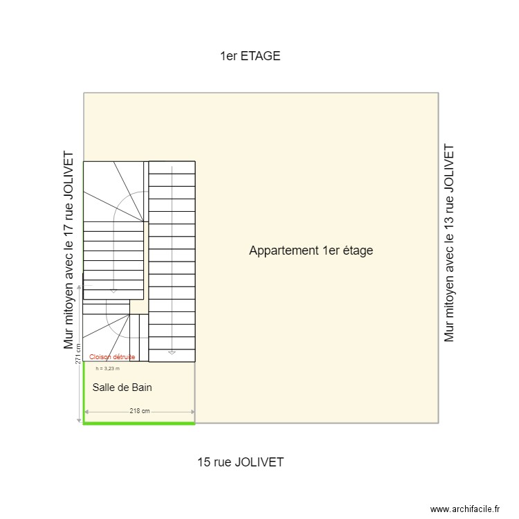 1er étage TARHAN. Plan de 0 pièce et 0 m2