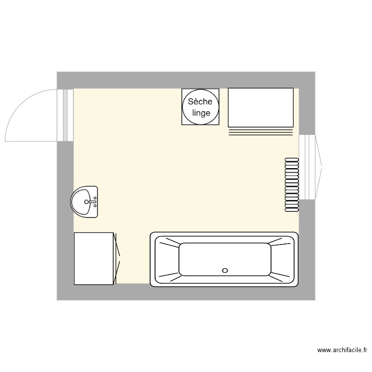 plan salle de bain. Plan de 0 pièce et 0 m2