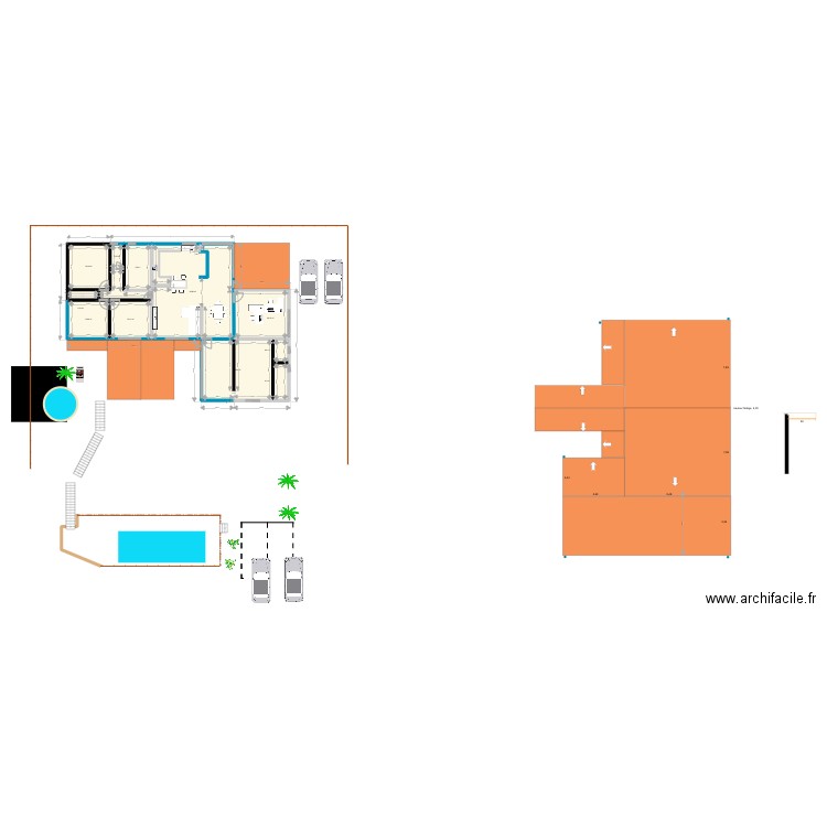 plan villa charlier. Plan de 12 pièces et 180 m2