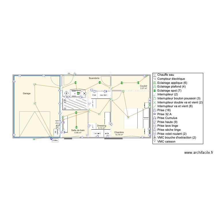 Suite Parentale Elec. Plan de 0 pièce et 0 m2