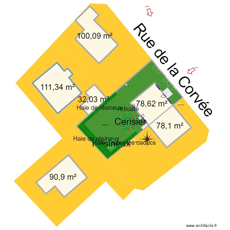 plan e situation. Plan de 0 pièce et 0 m2