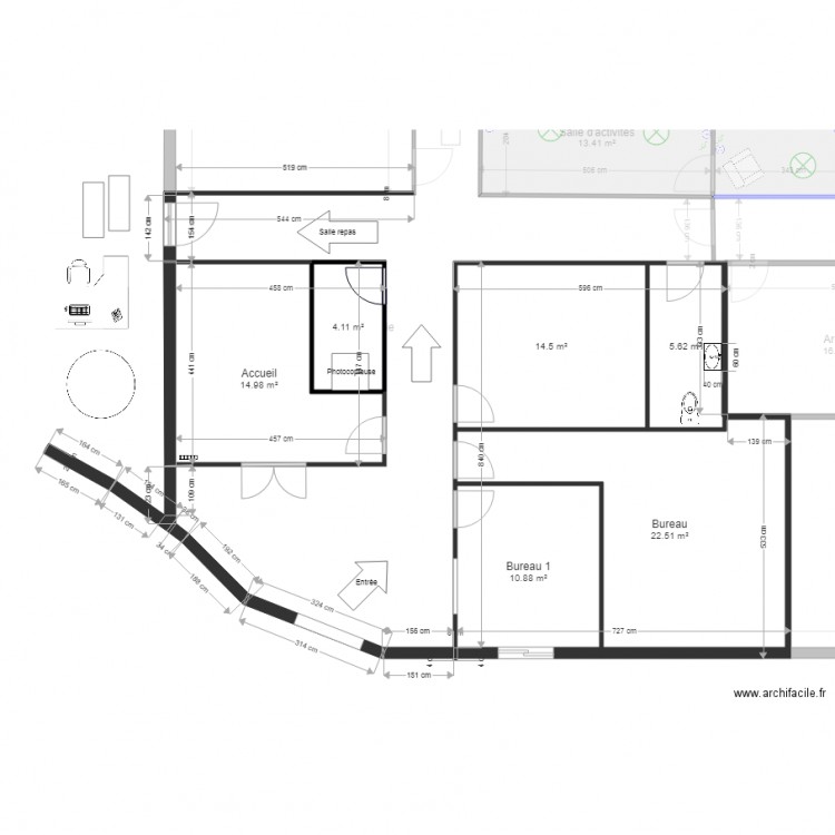  ESAT cuisine. Plan de 0 pièce et 0 m2