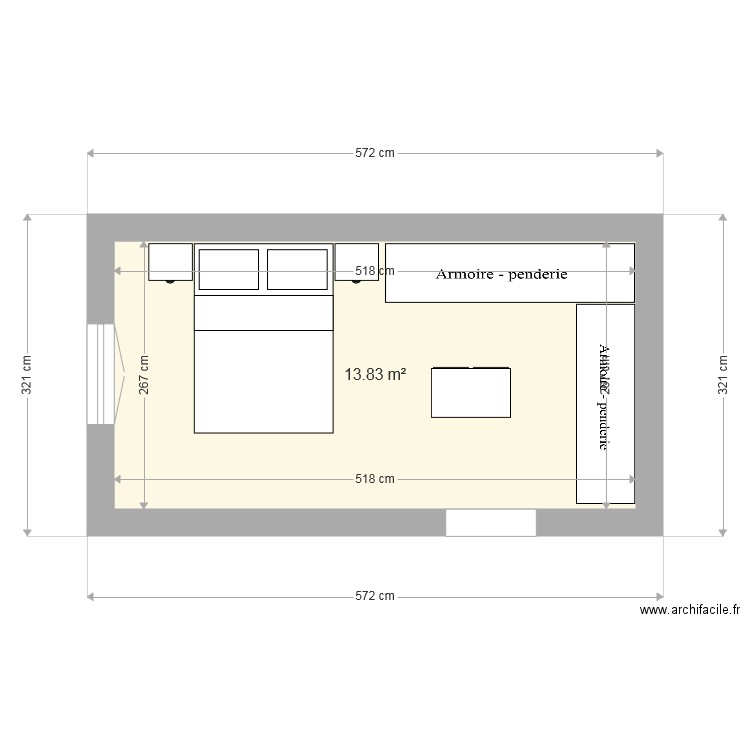 chambre. Plan de 0 pièce et 0 m2