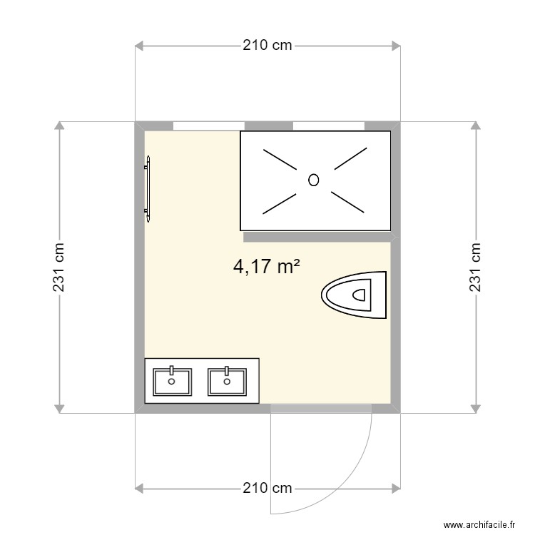 CHOUTEAU SALLE DE BAIN. Plan de 0 pièce et 0 m2
