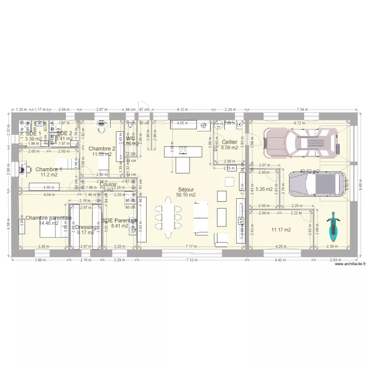 Maison Caze Mobalpa. Plan de 