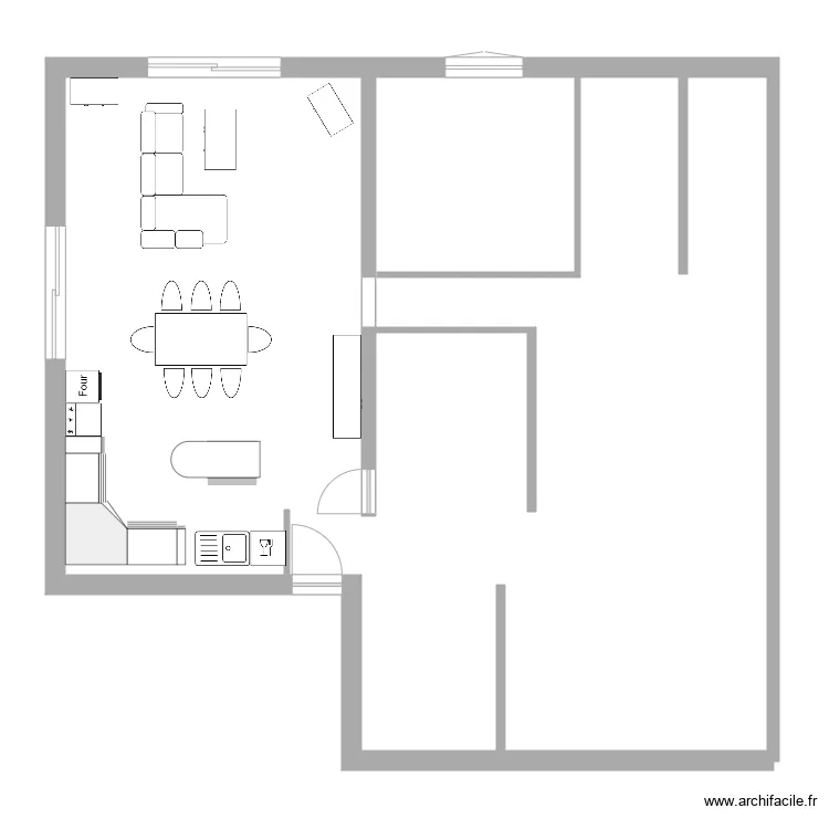 MAISON bahut entr&eacute;e. Plan de 
