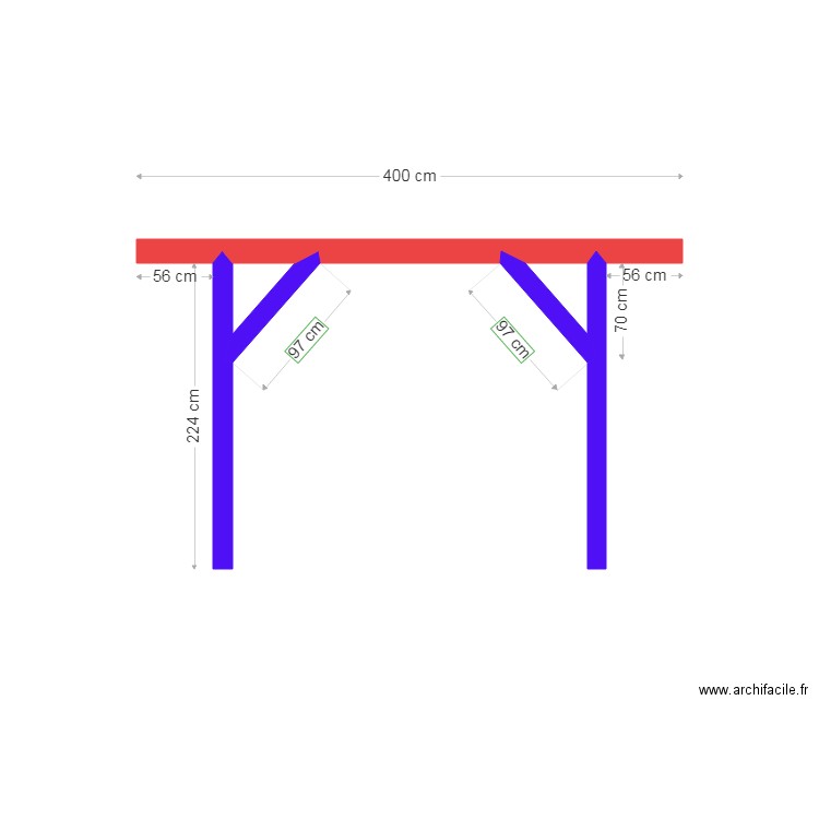 poutre. Plan de 0 pièce et 0 m2