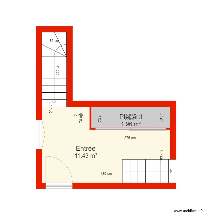 BI 3796 RDC entrée côté. Plan de 0 pièce et 0 m2