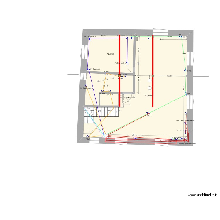 PLAN RDC 4ème VOLET Nov 22. Plan de 8 pièces et 150 m2