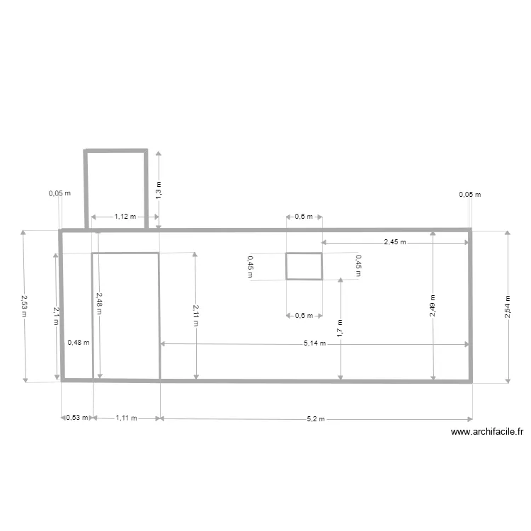 DP4 Fa&ccedil;ade Nord Avant, Loquet. Plan de 