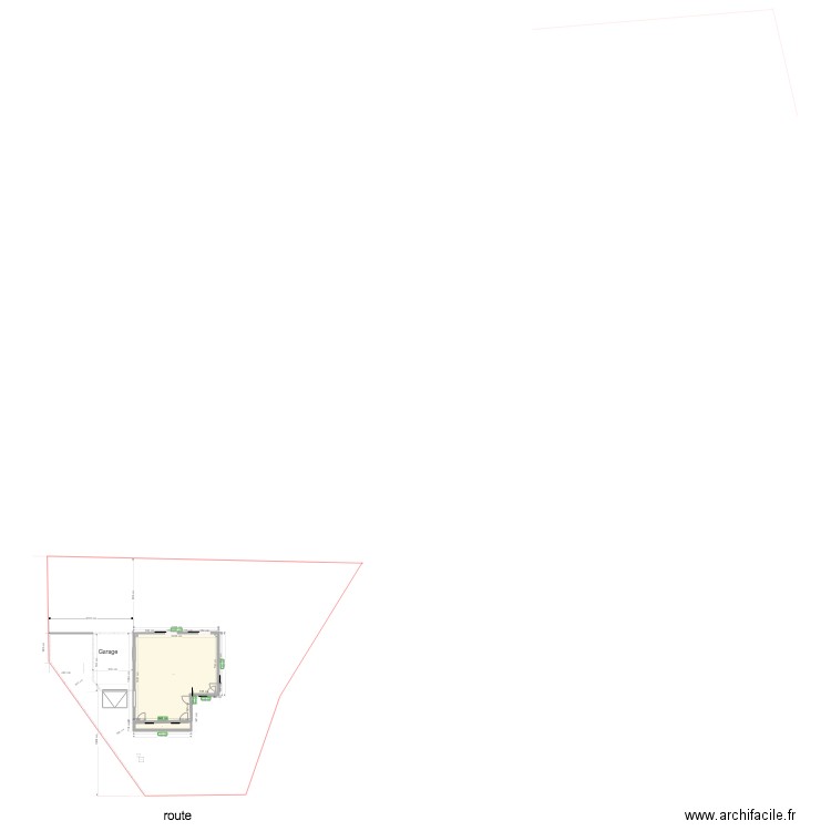 Maison plaine et terrain et garage modif 3M avec cotation 3M. Plan de 0 pièce et 0 m2