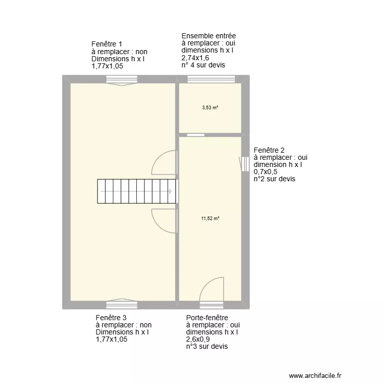 Aubin rdc. Plan de 