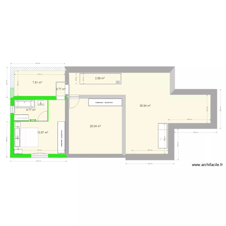 AMENAGEMENT INTERIEUR APRES EXTENSION 2. Plan de 