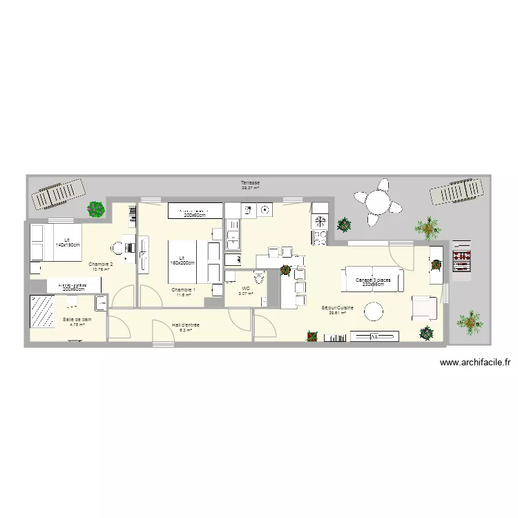 ALTHEA Attique lot 22. Plan de 