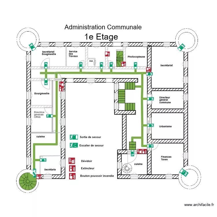 Chateau - 1e Etage. Plan de 