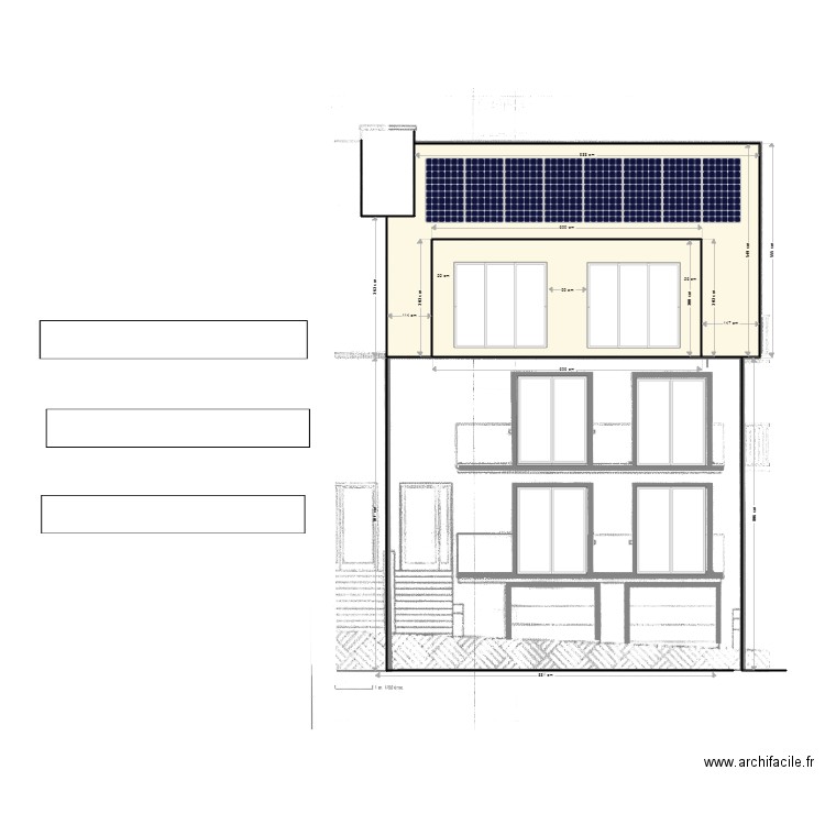 raoul follereau facade avec panneaux solaires. Plan de 0 pièce et 0 m2