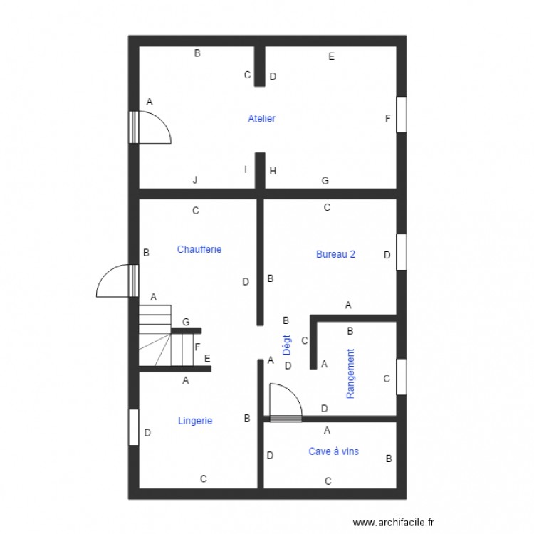 BERNARD. Plan de 0 pièce et 0 m2