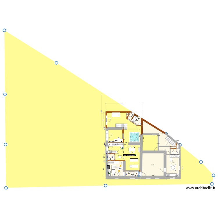 12-2022 CISSAC 2 BHab Cloison bois Extension. Plan de 23 pièces et 133 m2