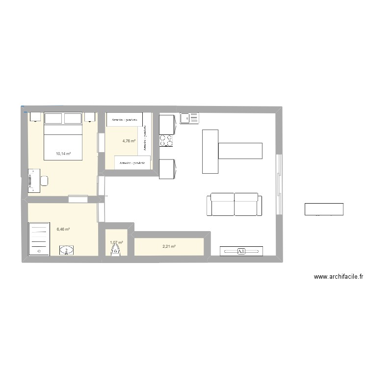 PLAN 2. Plan de 5 pièces et 25 m2