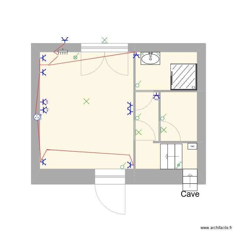 Amélie cuisine-S d'eau. Plan de 0 pièce et 0 m2