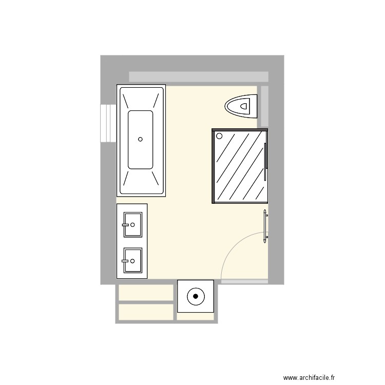 plan SDB Andrès. Plan de 0 pièce et 0 m2