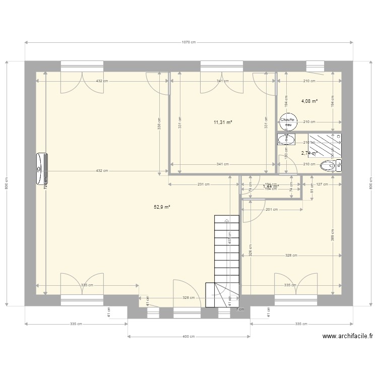 Kodjo FAITH Armancourt RDC. Plan de 5 pièces et 72 m2