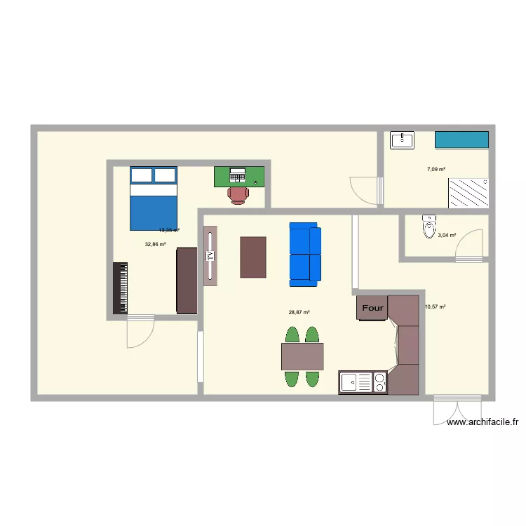 petit appartement. Plan de petit appartement. Plan de