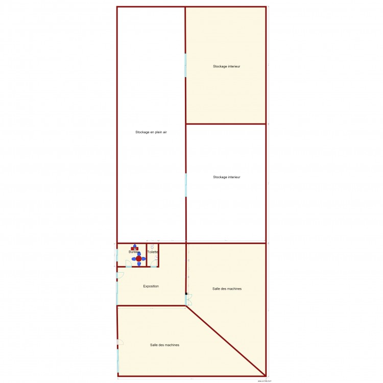 hangar260822. Plan de 6 pièces et 626 m2