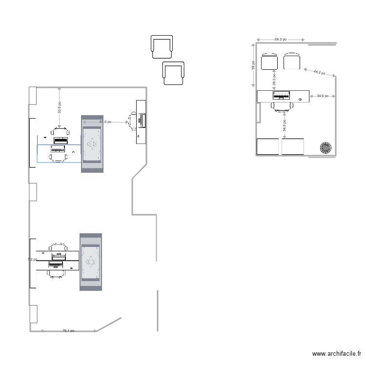Bureau ARC. Plan de 0 pièce et 0 m2