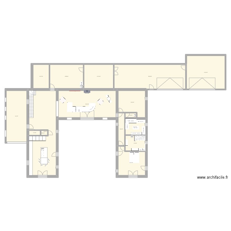 MOGADOR RDC RENOV 4. Plan de 39 pièces et 867 m2