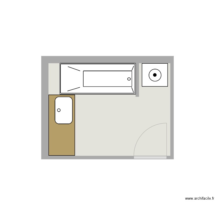 sdb sonia et thibaud. Plan de 0 pièce et 0 m2