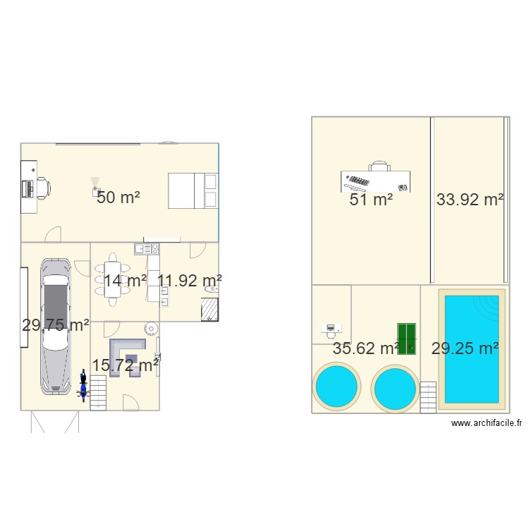 maison espagnol. Plan de 0 pièce et 0 m2