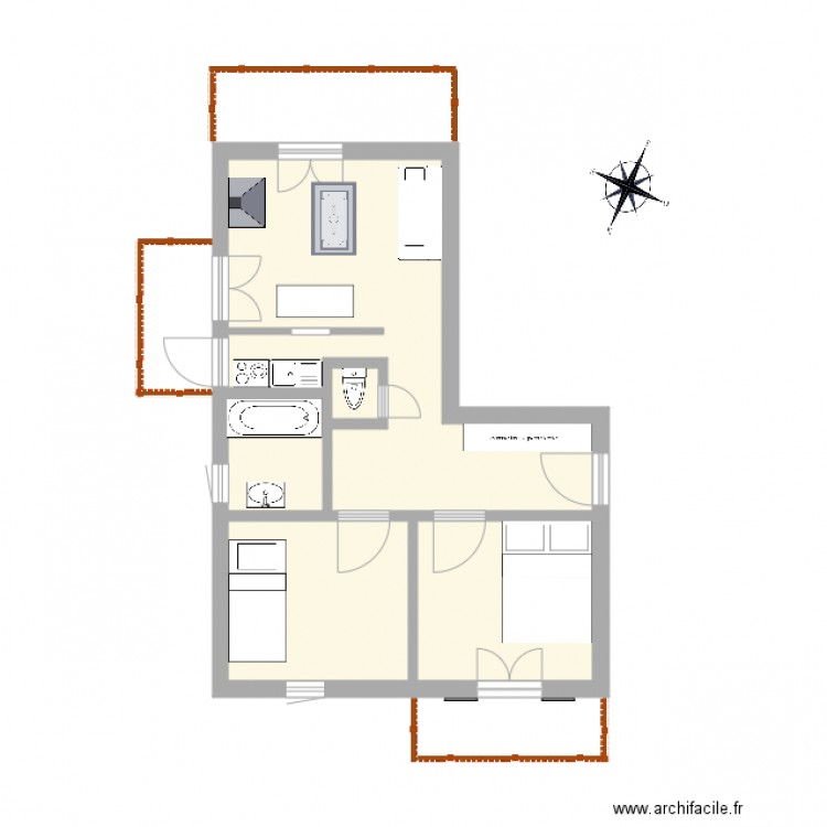Appartement Rochebrune. Plan de 0 pièce et 0 m2